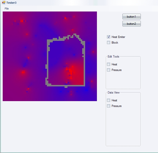 Heat and pressure propagation using cellular automata Heat and pressure propagation using cellular automata